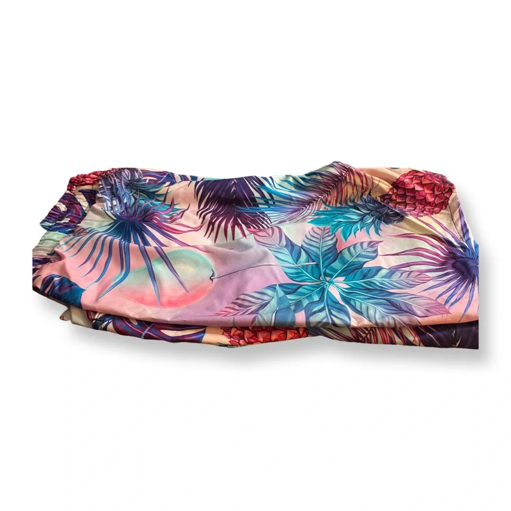 Clearance-Men’s Tropical Floral Swim/Volley Shorts